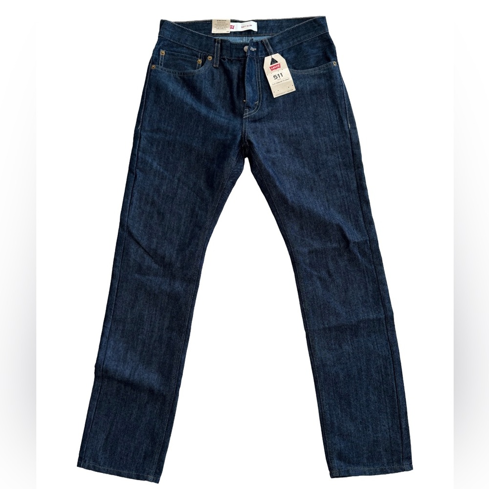Levi's Dark Blue 511 Slim Straight Jeans
